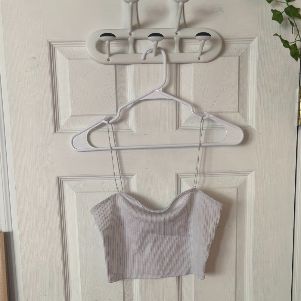 White Ribbed Tank Top - Originally 20.00 AT LOWEST SUGGESTED LISTING
